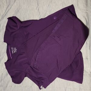 Mediun Healing hands scrub set dark purple